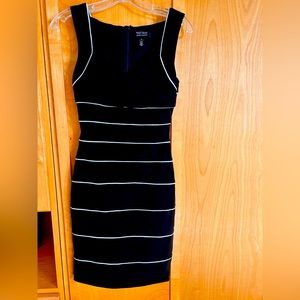 White House Black Market black with white stripes